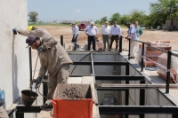 EL INTENDENTE LUCIANI RECORRIÓ LA OBRA DE LA PLANTA DEPURADORA DEL SANTA MARTA