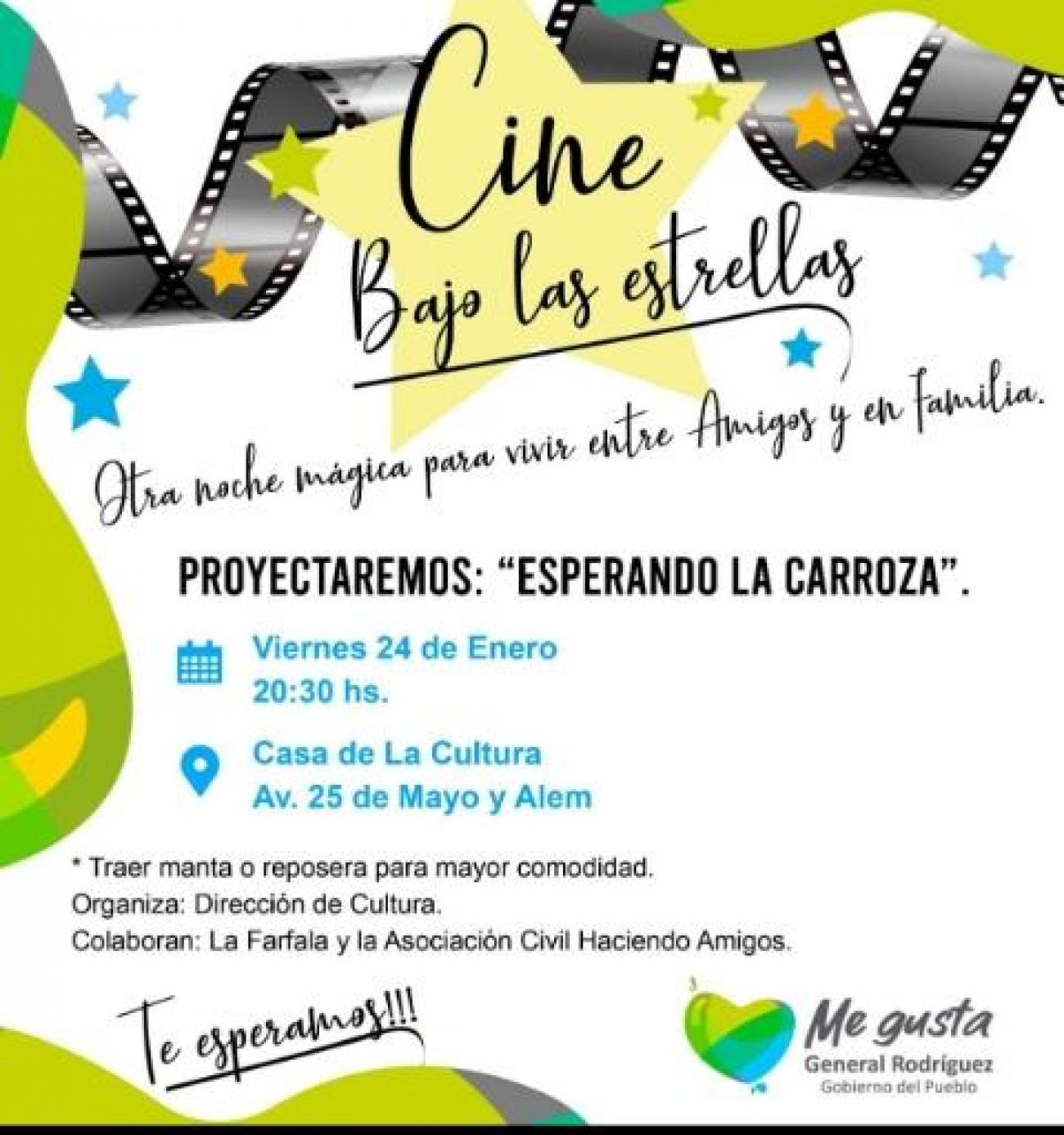 LA PROPUESTA "CINE BAJO LAS ESTRELLAS" ESTRENA EN GENERAL RODRIGUEZ
