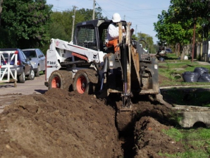 Última etapa de la construcción de la red de agua corriente en Pueblo Nuevo