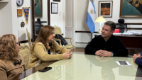 Miguel Gesualdi recibió a Estela Díaz, ministra de Mujeres y Diversidad de la Provincia