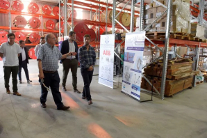 Presidente del Banco Provincia visitó empresa mercedina