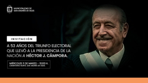 San Andrés de Giles: Invitación Especial, homenaje al Dr. Héctor J. Cámpora