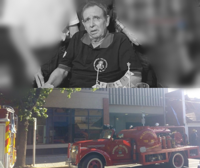 Despiden los restos de un querido bombero voluntario de Luján