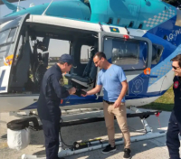 Policía de la Provincia testea helicópteros en Mercedes y la zona