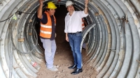 DARIO KUBAR RECORRIÓ OBRAS PLUVIALES