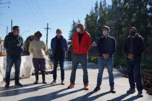 Ustarroz visitó la obra de repavimentación en Gowland