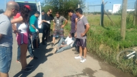 GRAL RODRÍGUEZ: CHOQUE ENTRE UN AUTO Y UNA MOTO EN CALLE CORRIENTES