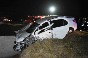 Suipacha: choque en ruta 5 entre auto y camión