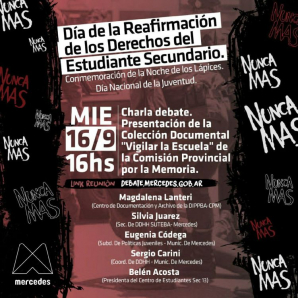 Se realizará un debate virtual en conmemoración de &quot;La noche de los lápices&quot;