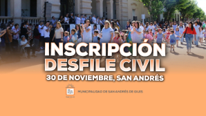 San Andrés de Giles: Inscripción para el desfile del 30 de noviembre por las fiestas patronales de nuestra ciudad
