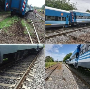 DESCARRILO UN TREN SALIENDO DE LA ESTACION LUJÁN