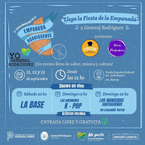 General Rodríguez se prepara para la 4.ª Fiesta Municipal de la Empanada Rodriguense