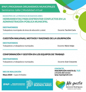 CURSOS VIRTUALES PARA TRABAJADORES Y TRABAJADORAS MUNICIPALES
