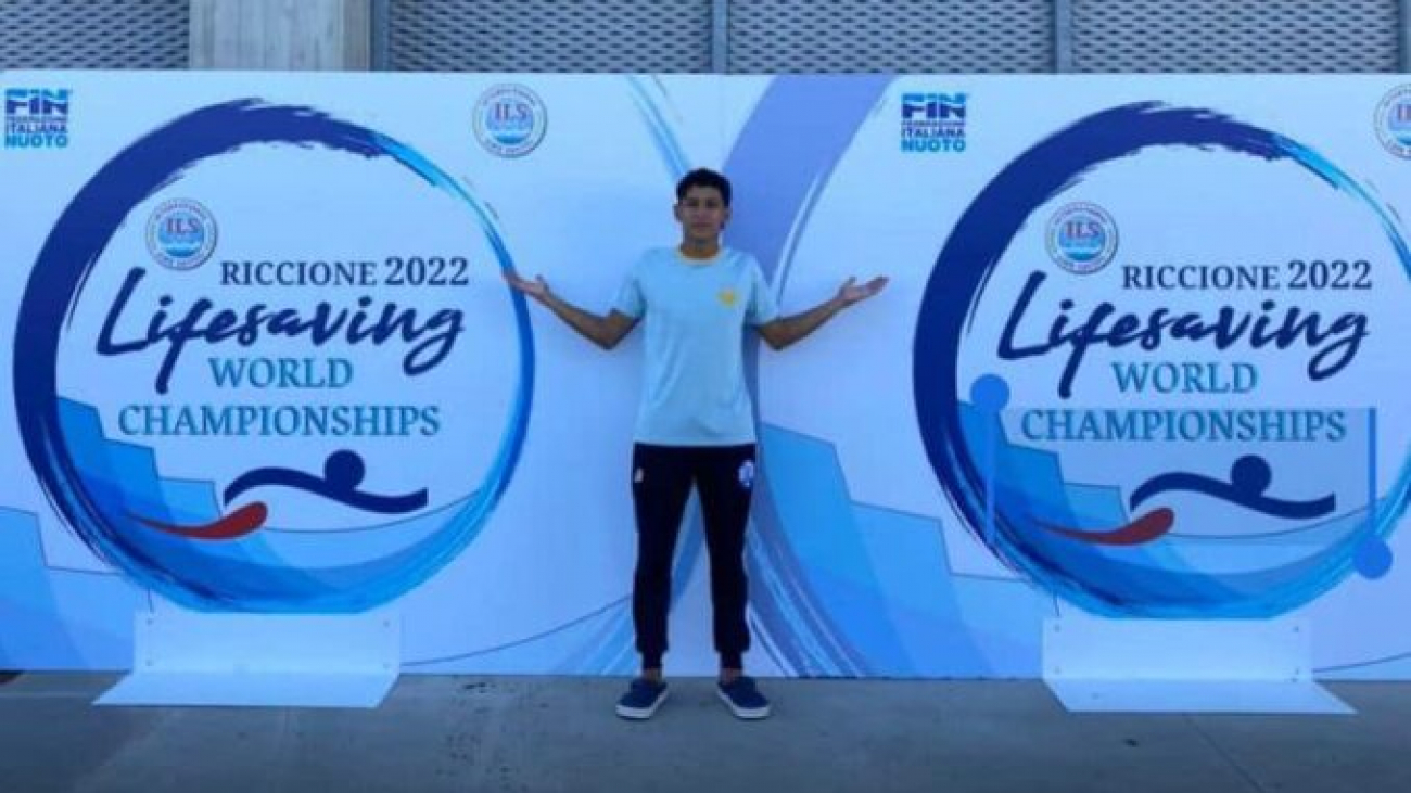 Tobías Bertero logró el podio en el mundial de salvamento deportivo