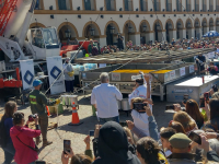 Se cocinó en Luján la milanesa más grande del mundo