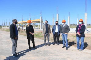 Visitaron Mercedes los ministros de Obras Públicas y Justicia con recorrida por los avances de la Cárcel Federal de Agote