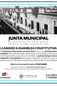 Se abrió la inscripción para integrar la Junta Municipal de Estudios del Patrimonio Histórico, Cultural y Natural de Luján