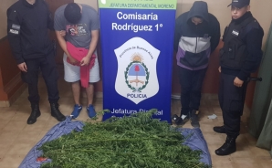 GENERAL RODRIGUEZ: DETIENEN A DOS JÓVENES QUE TRANSPORTABAN MARIHUANA