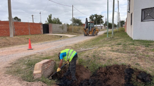 Luján: Se ejecutan tareas de Mejoramiento Vial en el nuevo barrio Santa Ana