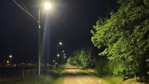 La localidad de Cortínez alcanzó el 100% de cobertura lumínica