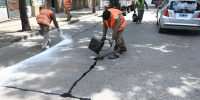 El Municipio realiza trabajos de sellado de juntas
