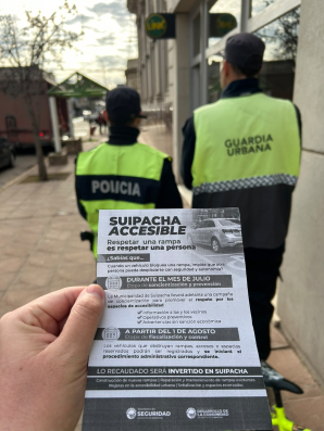 Suipacha Accesible dio sus primeros pasos: la Guardia Urbana salió a la calle con información y diálogo