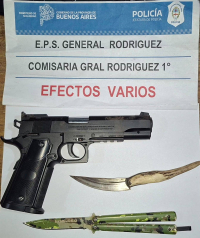 Aprehenden a dos jóvenes con armas en la vía pública en General Rodríguez
