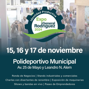 Expo General Rodríguez un evento que reunirá a más de 100 empresas