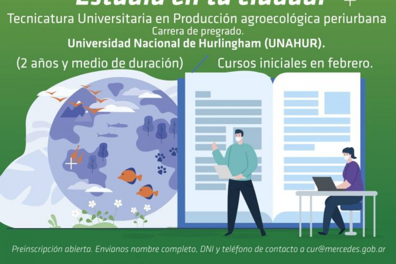 Comienza la preinscripción de la "Tecnicatura Universitaria en Producción Agroecológica Periurbana"