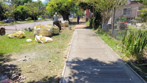 La Municipalidad de Giles trabaja haciendo veredas y rampas en la zona de ADEA