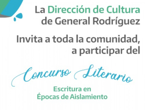 Concurso municipal: &quot;Escritura en Épocas de Aislamiento&quot;