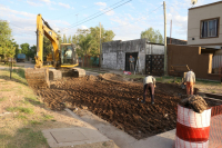 La municipalidad de Giles repavimenta la calle Rawson