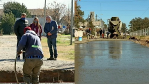 En Suipacha continúa la pavimentación de la doble mano de Fragata Sarmiento