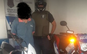 Lo frenaron en un control y terminó arrestado: la moto tenía doble pedido de secuestro